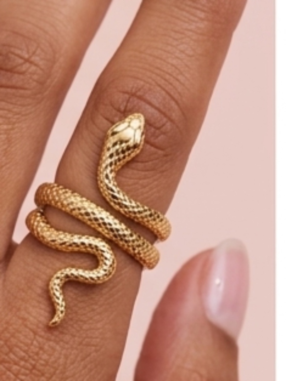 Gold plated Snake Ring size 7 - NWOT